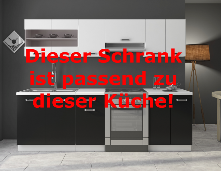 Küchen unterschrank 80 cm für das modell „omega 240 schwarz ...